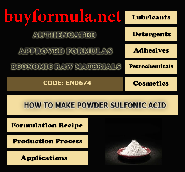 How to make powder sulfonic acid