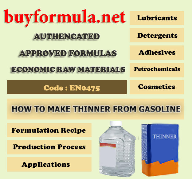 How to make thinner  from gasoline