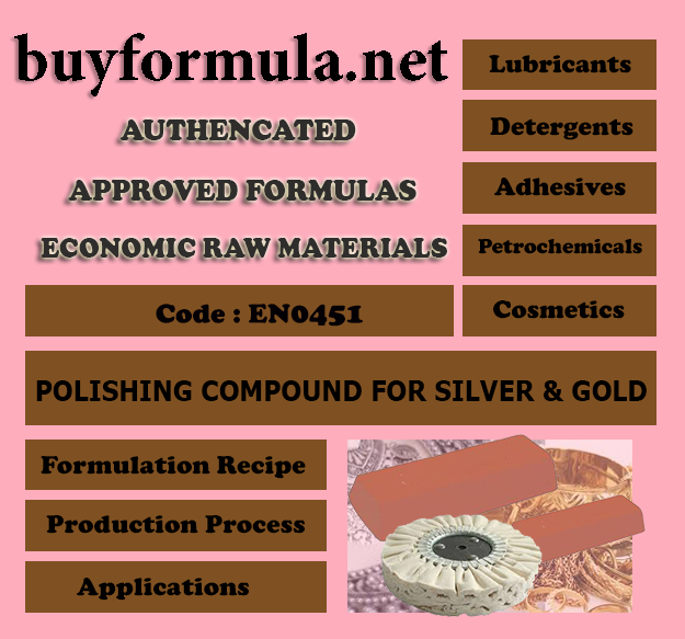 Metal polishing compound for silver and gold